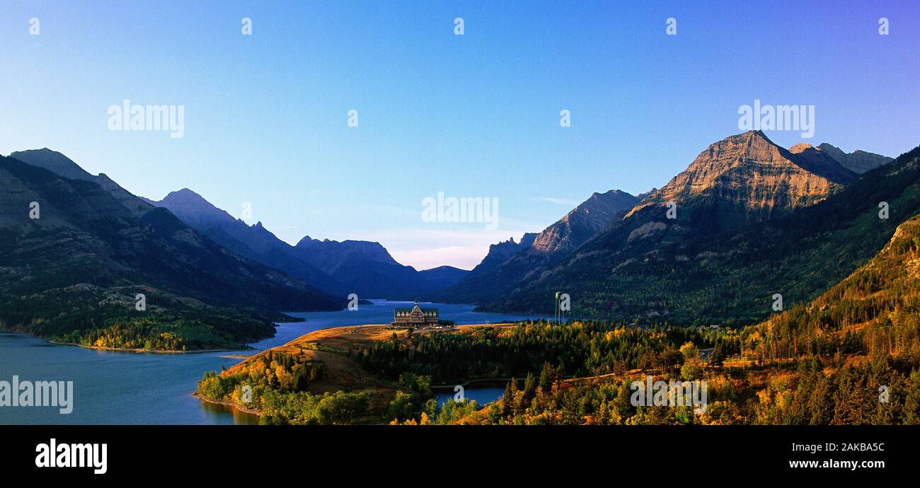 Prince of Wales Hotel, Waterton Lakes National Park, Alberta, Canada Stock Photo