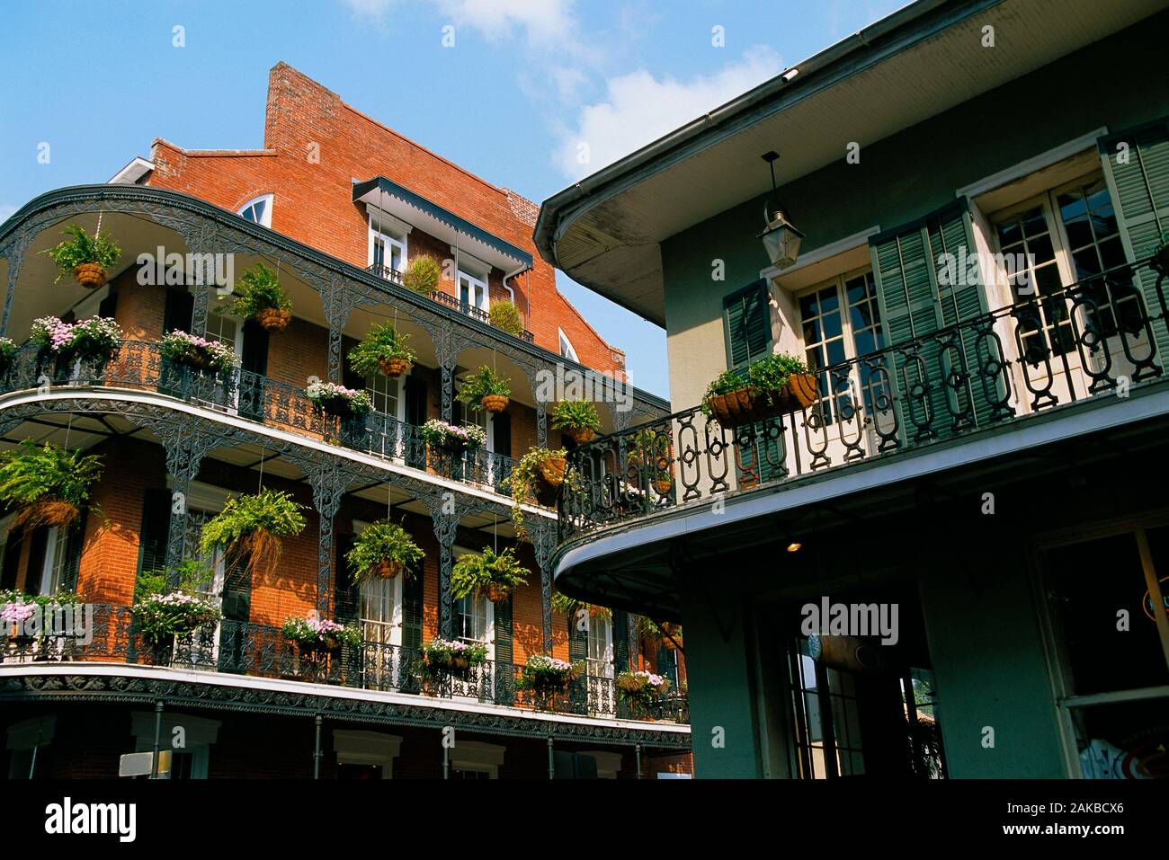 Low angle of balconies,  New Orleans, Louisiana, USA Stock Photo