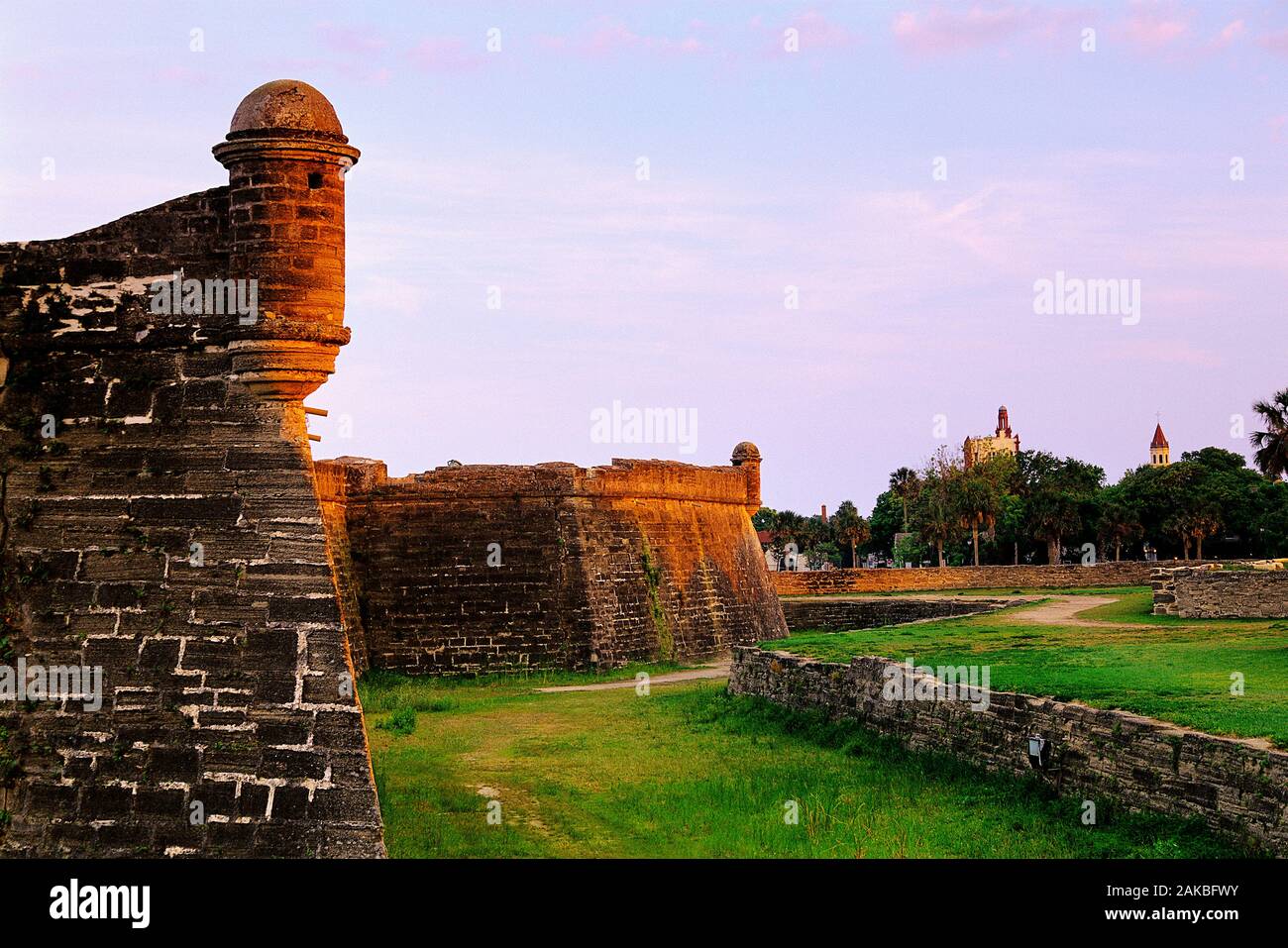 Walls of Castillo de San Marcos, St Augustine, Florida, USA Stock Photo