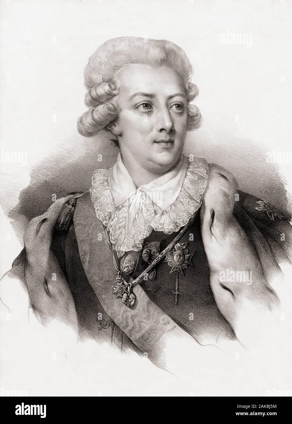 Gustav III,  1746 - 1792, King of Sweden. Stock Photo