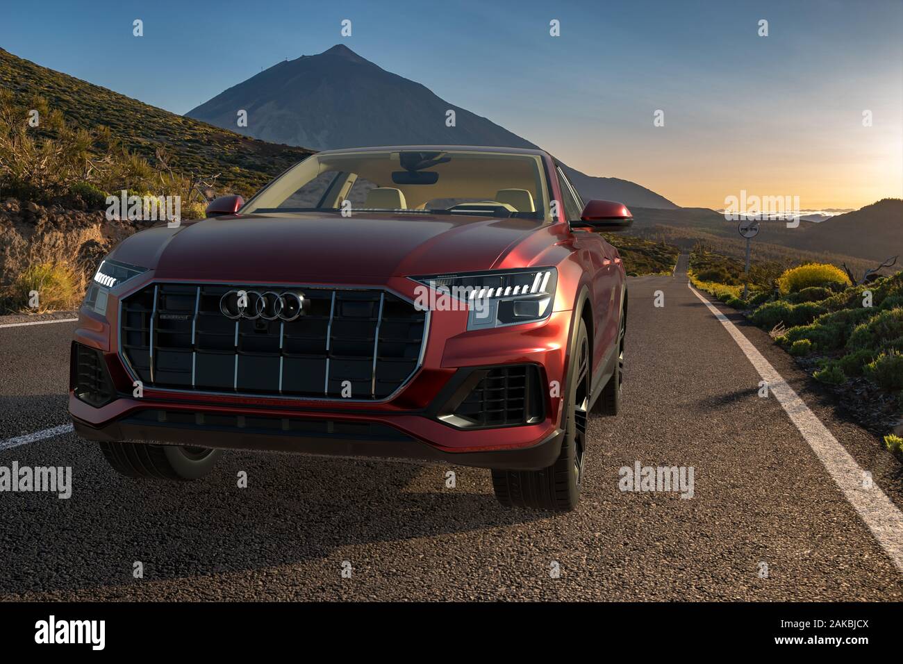 The new luxury SUV Audi Q8 Stock Photo