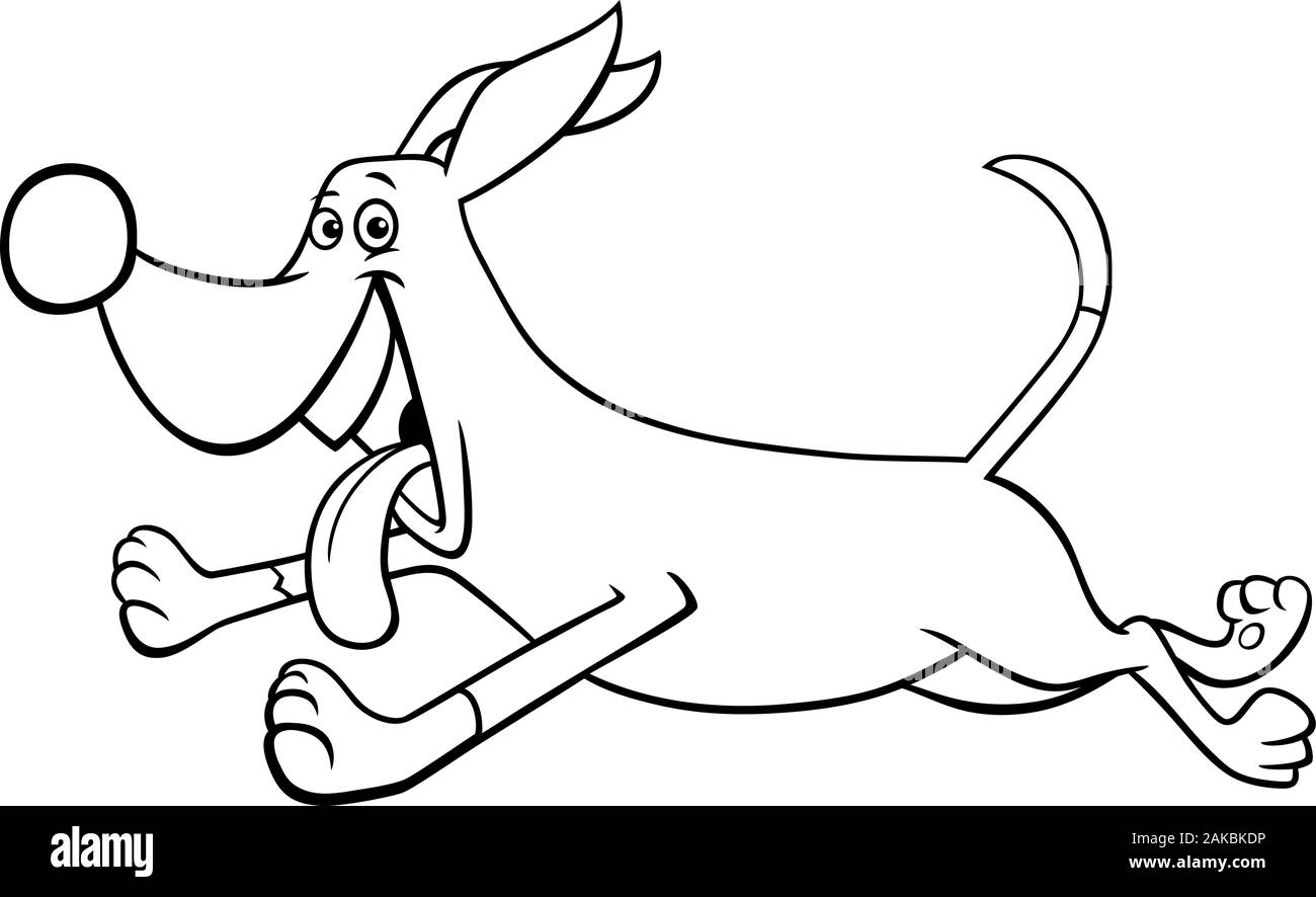 Dog Clip Art Black And White Running