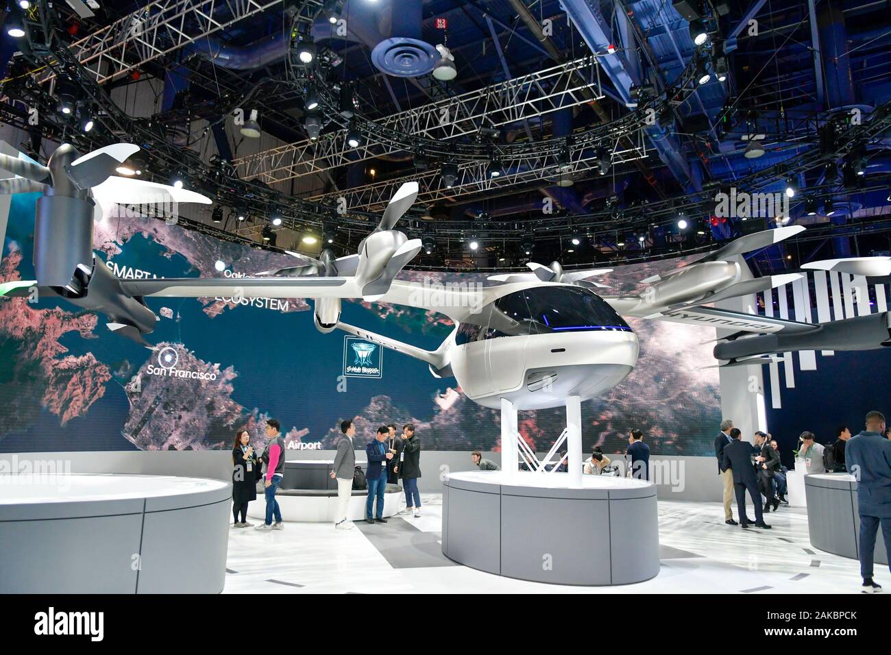 Las Vegas, NV, USA. 8th Jan, 2020. Hyundai and Uber display their ...