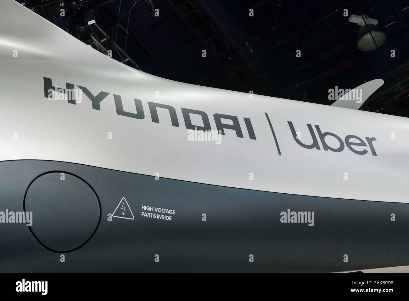 Las Vegas, NV, USA. 8th Jan, 2020. Hyundai and Uber display their ...