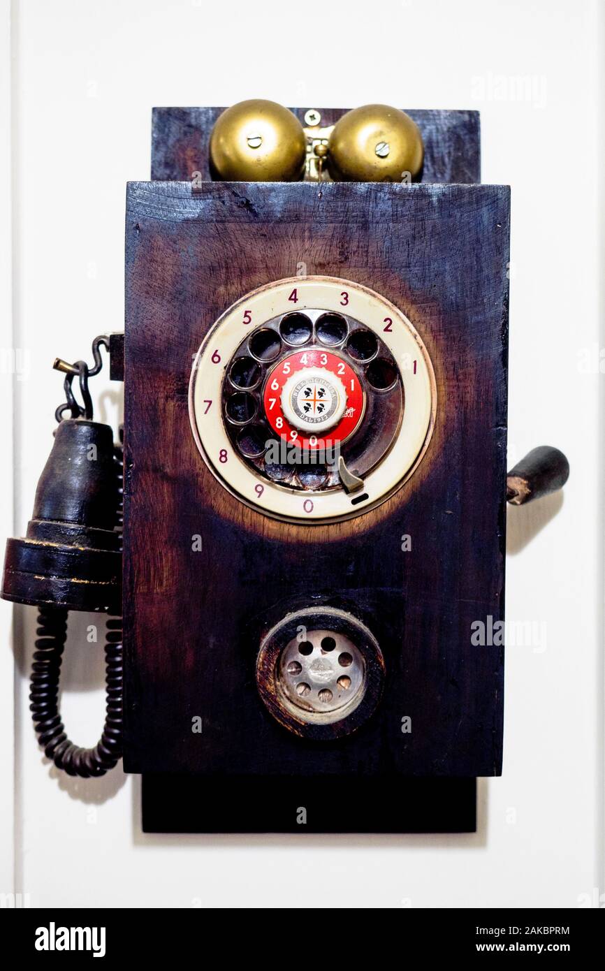 Old vintage phone - London, England Stock Photo
