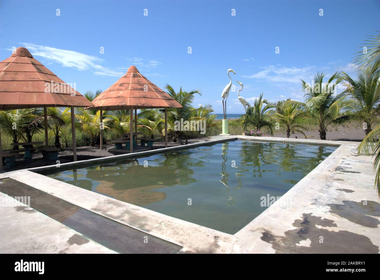 A pool on the beach of central Panama in Central America Stock Photo