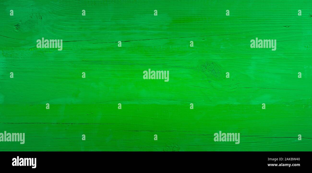 Panoramic old green wooden background Stock Photo