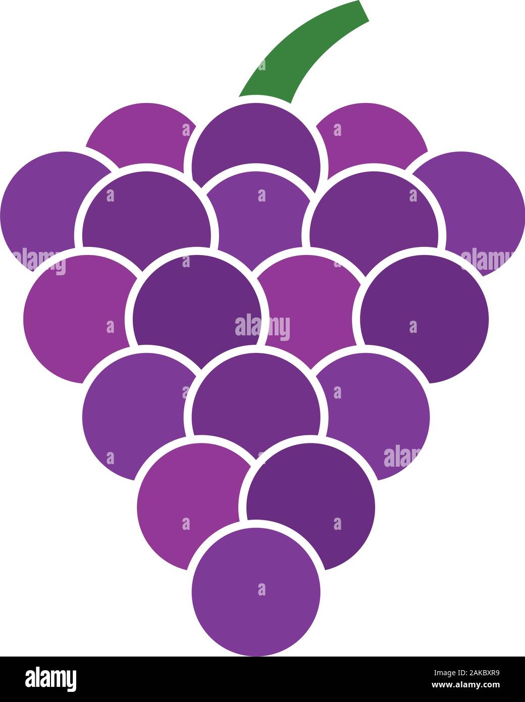 Isolated grapes icon Stock Vector