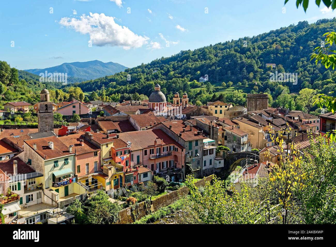 Italy, Liguria, La Spezia province, mountain village of Varese Ligure Stock Photo