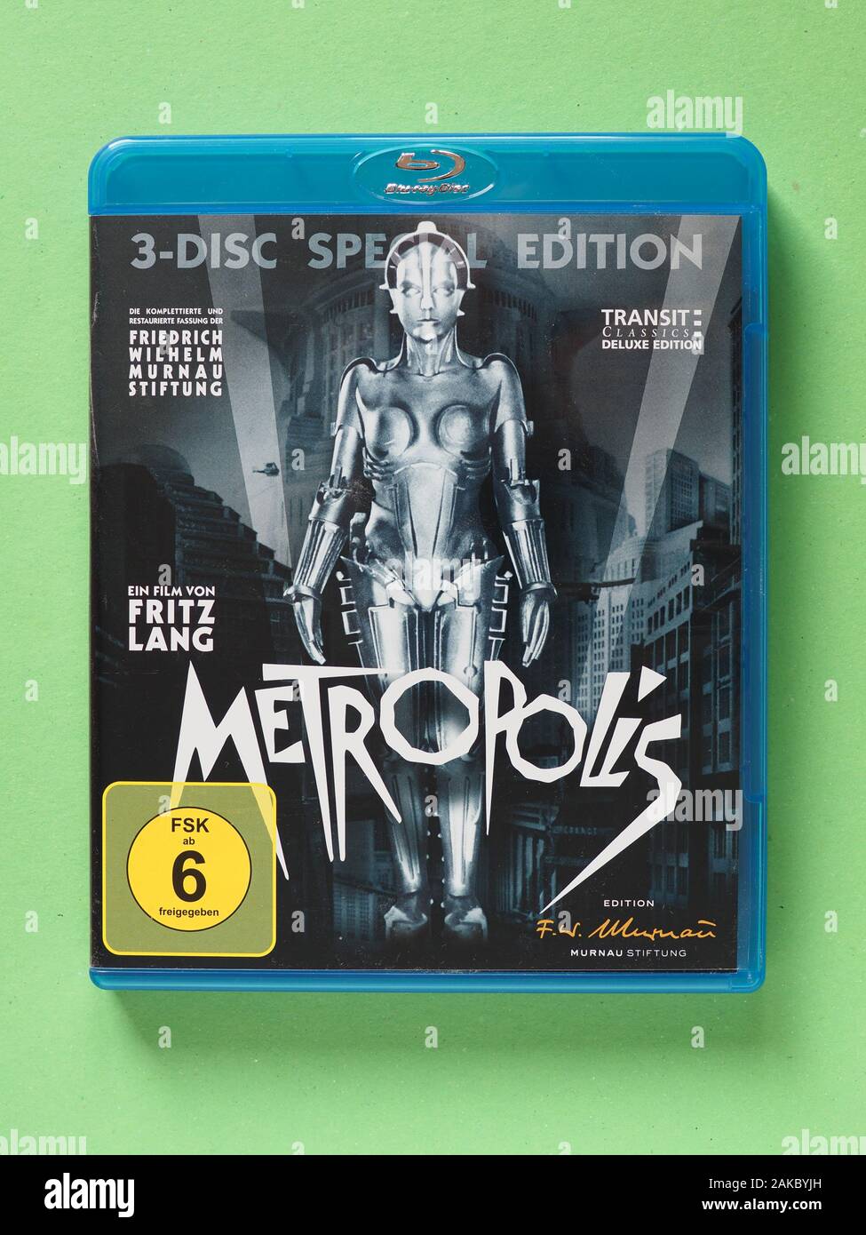BERLIN, GERMANY - CIRCA NOVEMBER 2019: Fritz Lang Metropolis film Blu-ray BD disc Stock Photo