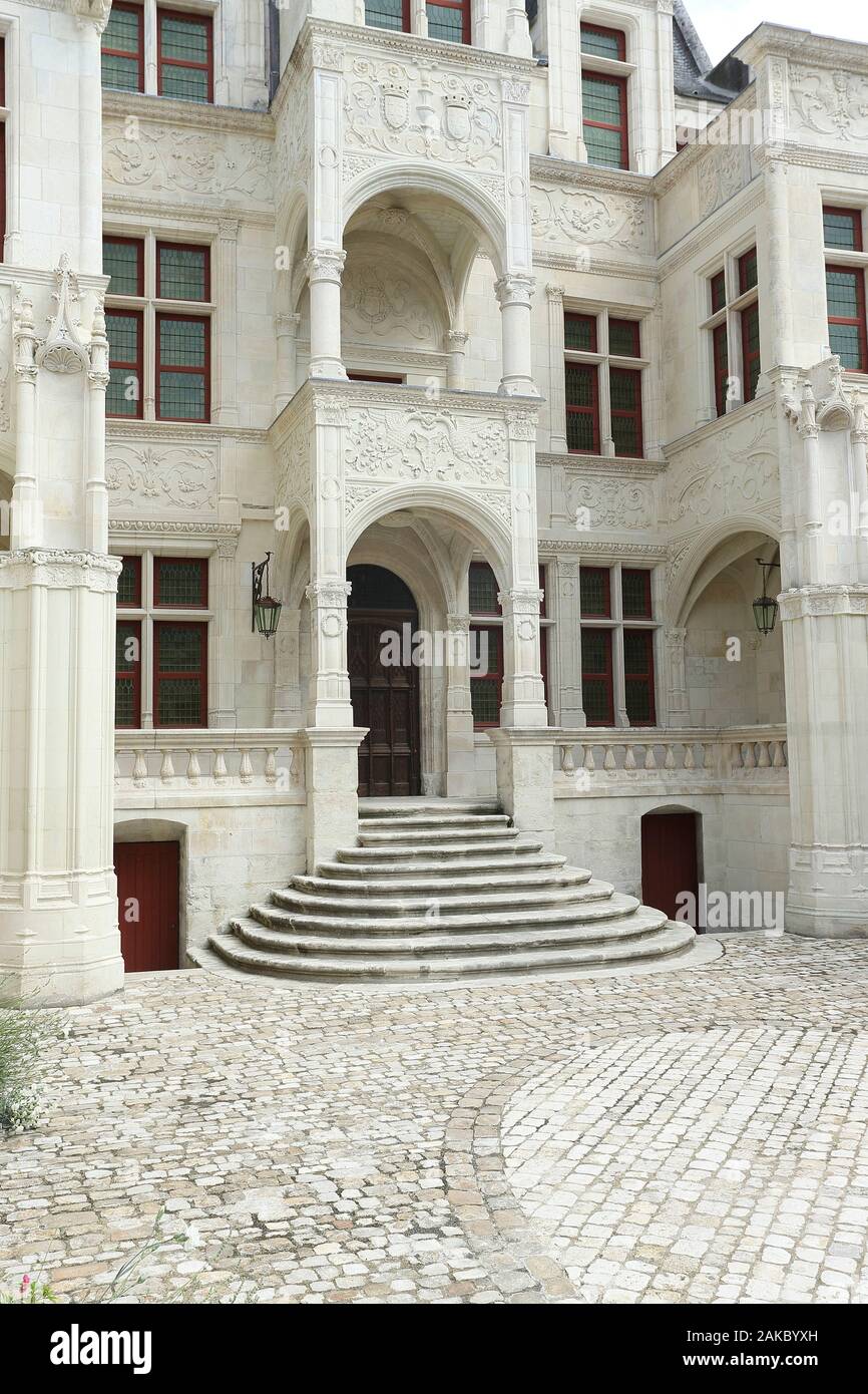 France, Indre et Loire, Tours, Loire Valley, listed as World Heritage by UNESCO, Hotel Gouin, 15th century hotel of renaissance architecture Stock Photo