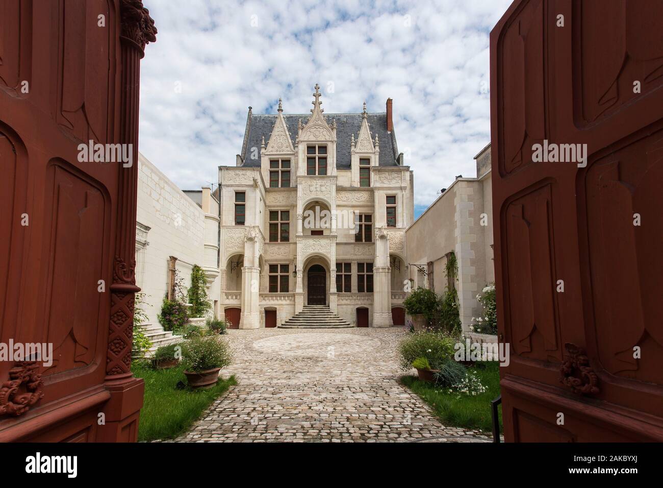 France, Indre et Loire, Tours, Loire Valley, listed as World Heritage by UNESCO, Hotel Gouin, 15th century hotel of renaissance architecture Stock Photo