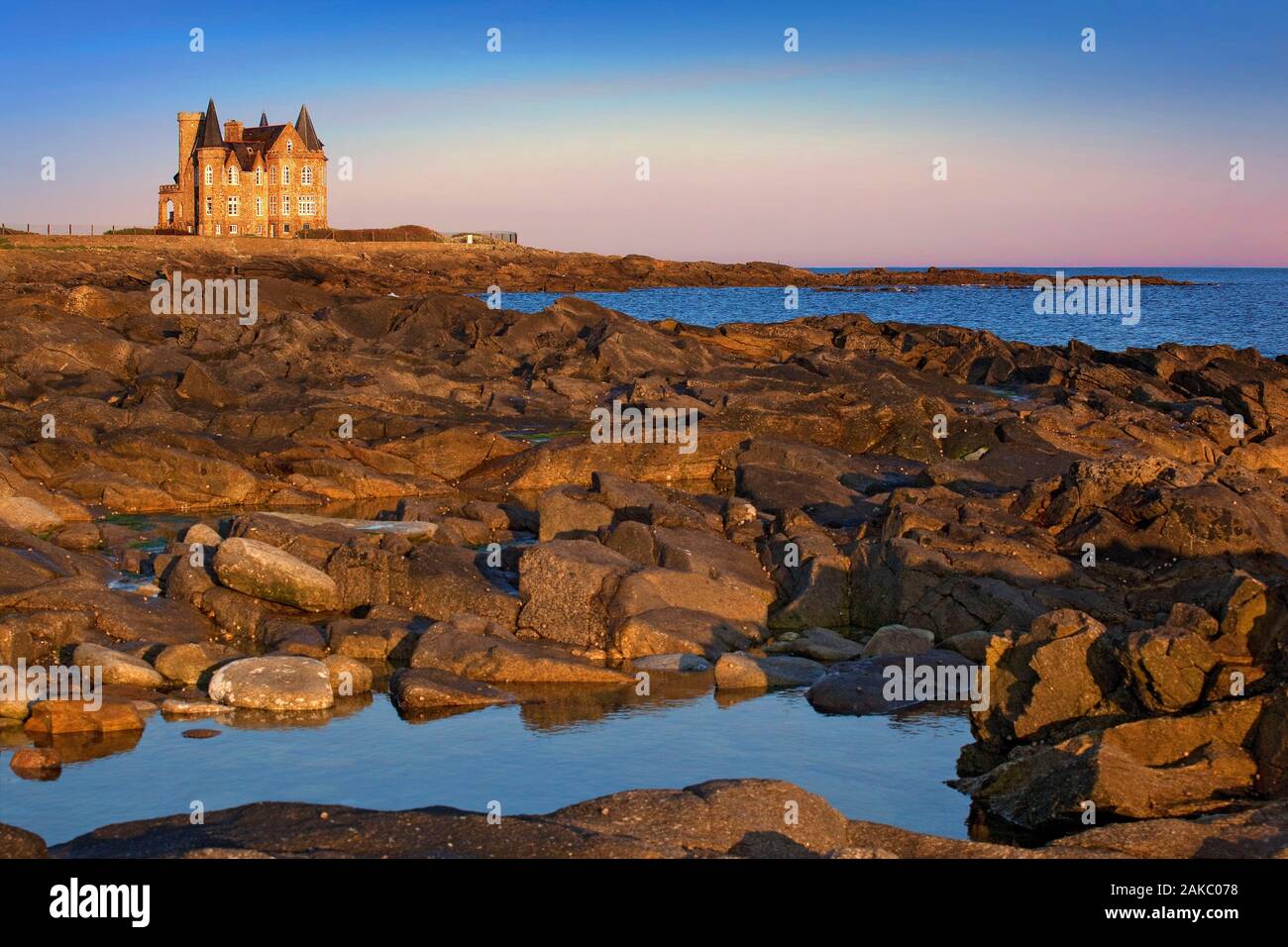 France, Morbihan, wild coast, Quiberon Peninsula, Pointe de Beg er Lann (or Pointe de la Lande