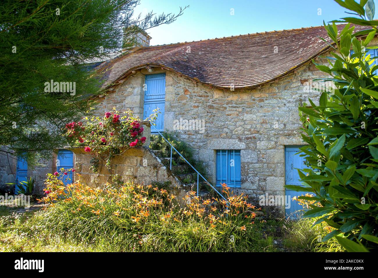 France, Morbihan, Quiberon peninsula, St-Pierre-Quiberon, the house of the painter Maxime Maufra in Kerhostin Stock Photo