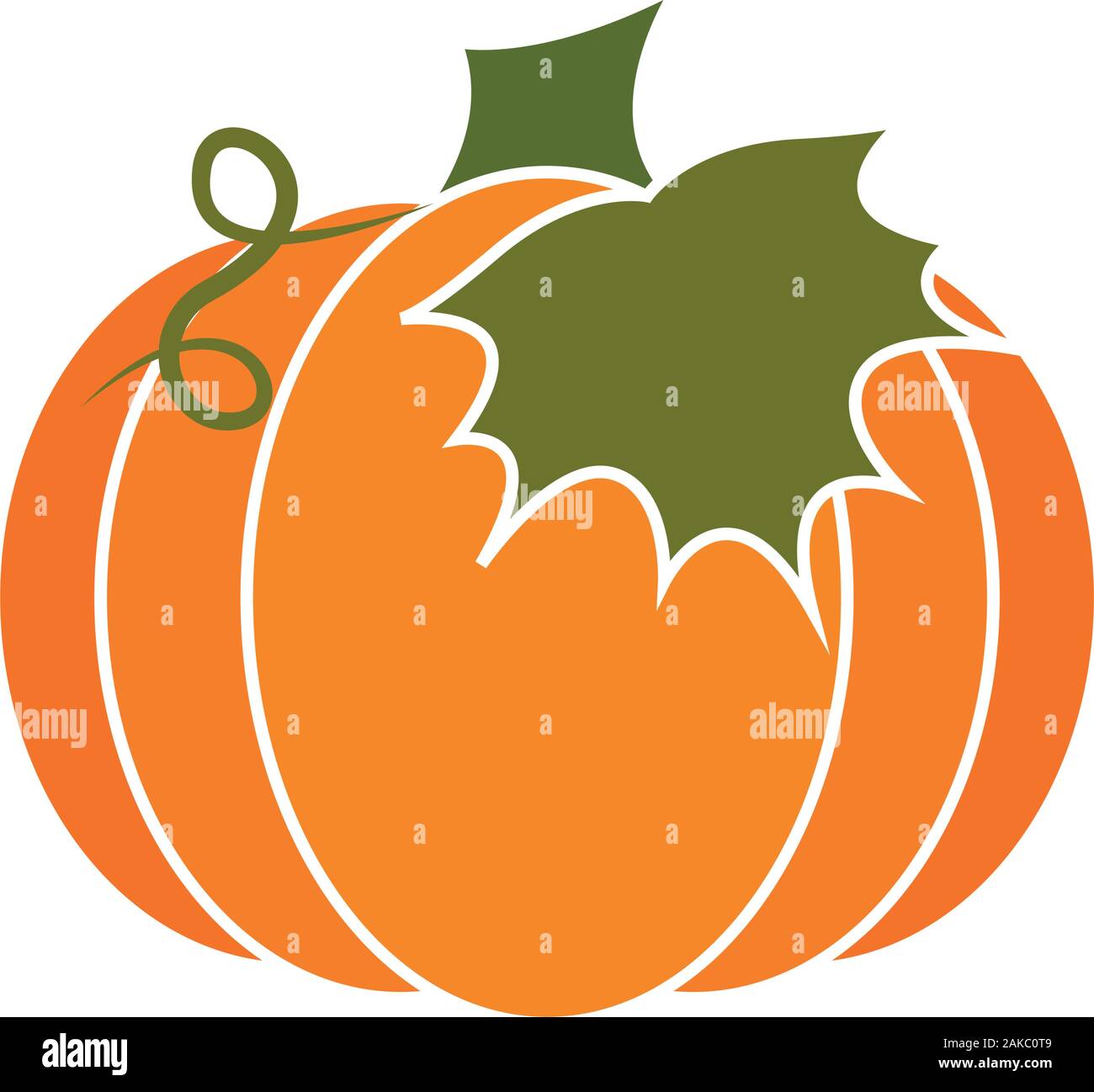 Isolated pumpkin icon Stock Vector