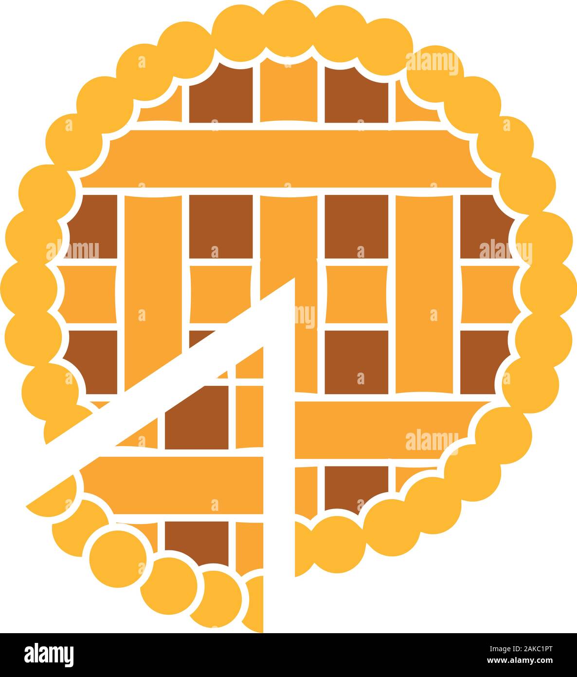 Isolated pie icon Stock Vector