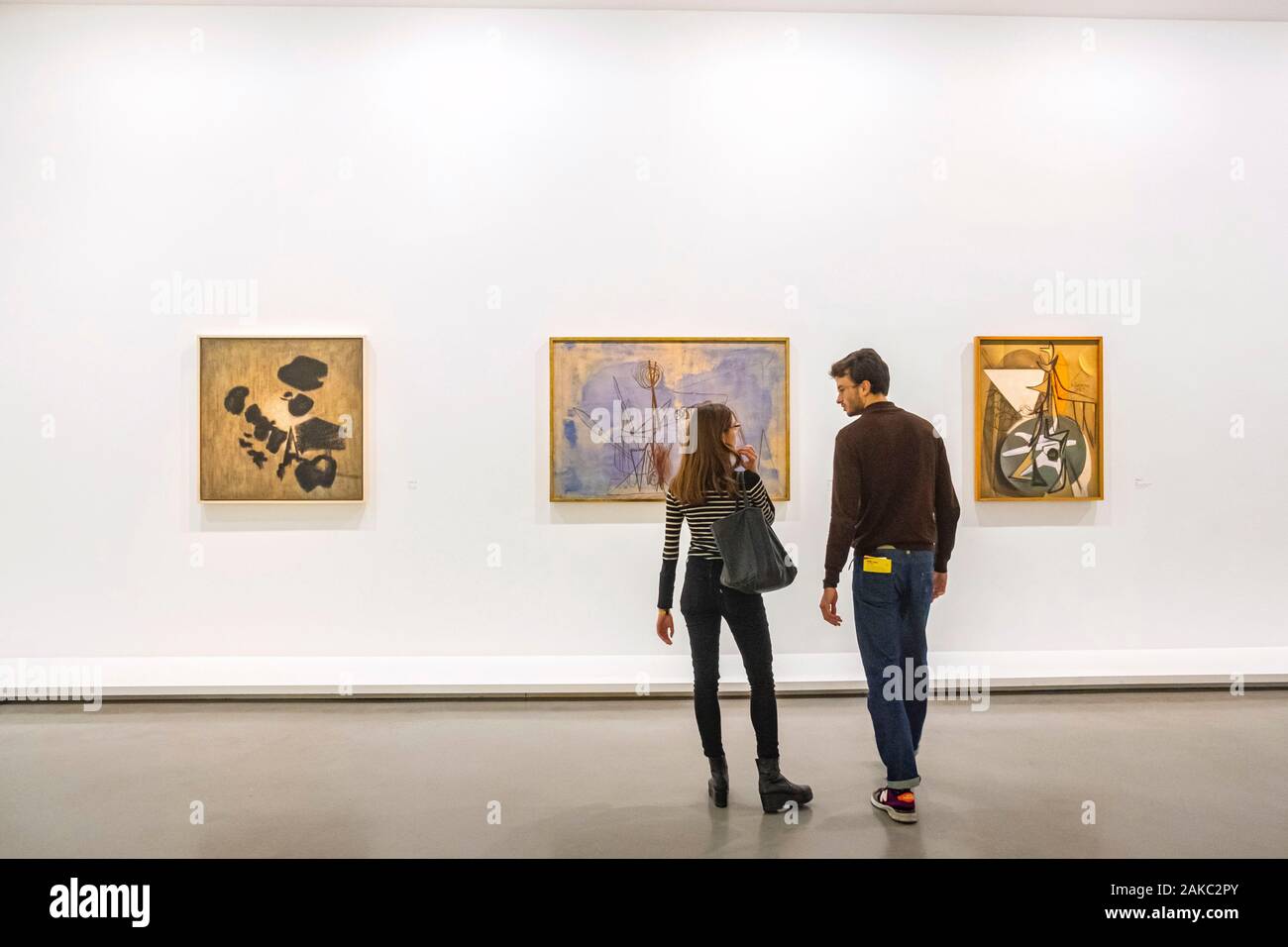 France, Paris, the Museum of Modern Art in Paris, exhibition of the painter Hans Hartung Stock Photo