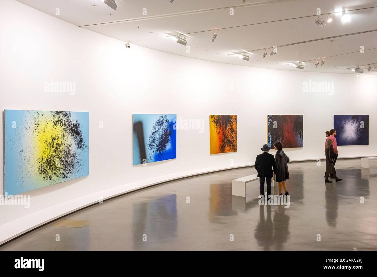 France, Paris, the Museum of Modern Art in Paris, exhibition of the painter Hans Hartung Stock Photo