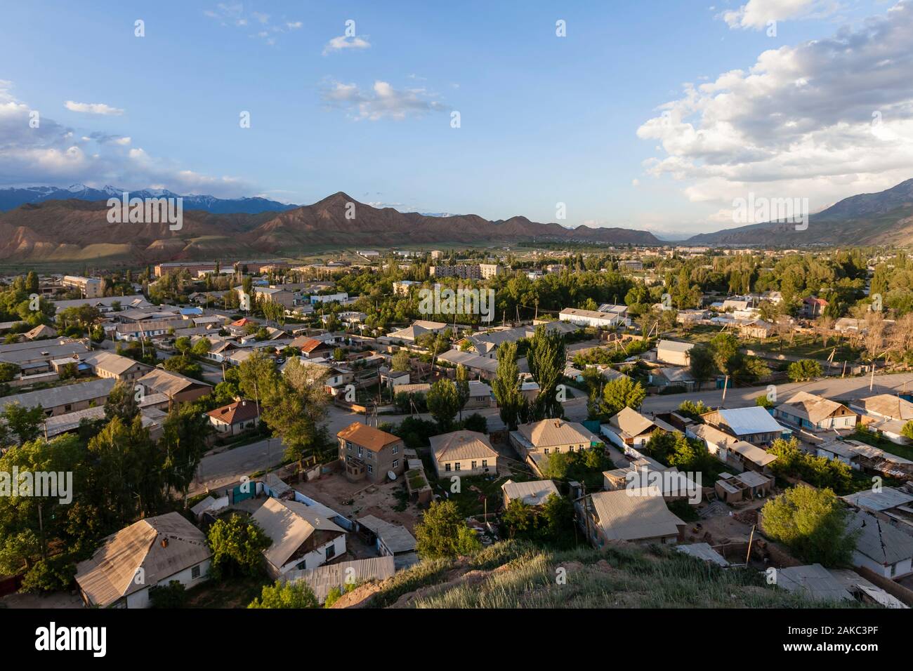 Kyrgyzstan, Naryn province, Naryn city, general view of the city Stock ...