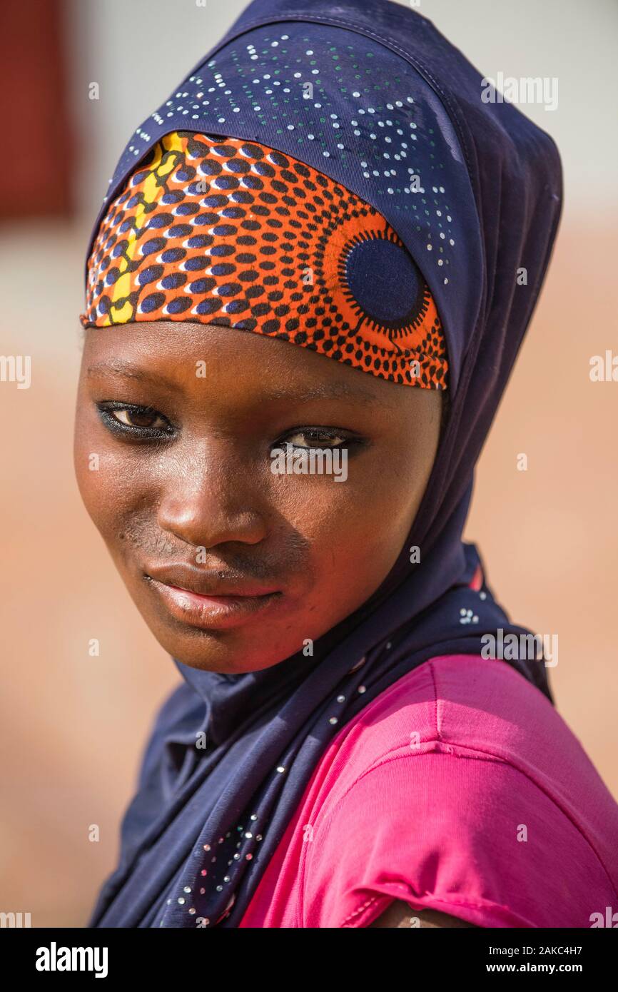Benin, Notrhern district, Copargo, woman portrait Stock Photo