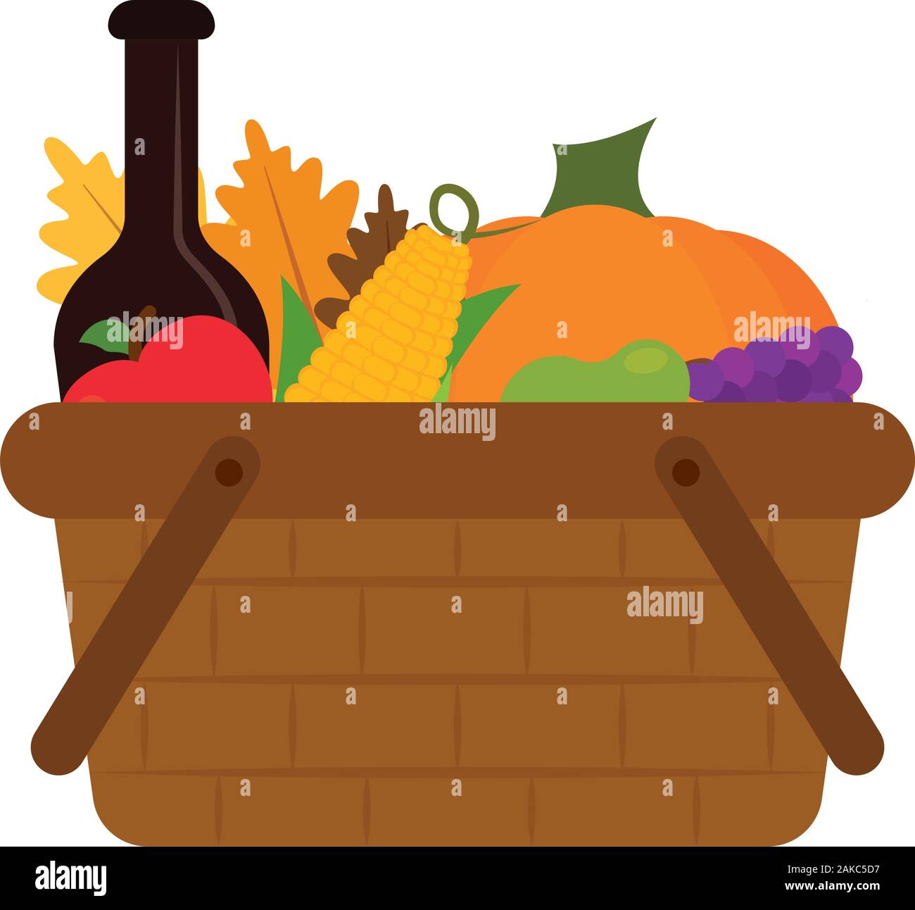 Thanksgiving basket image Stock Vector Image & Art - Alamy