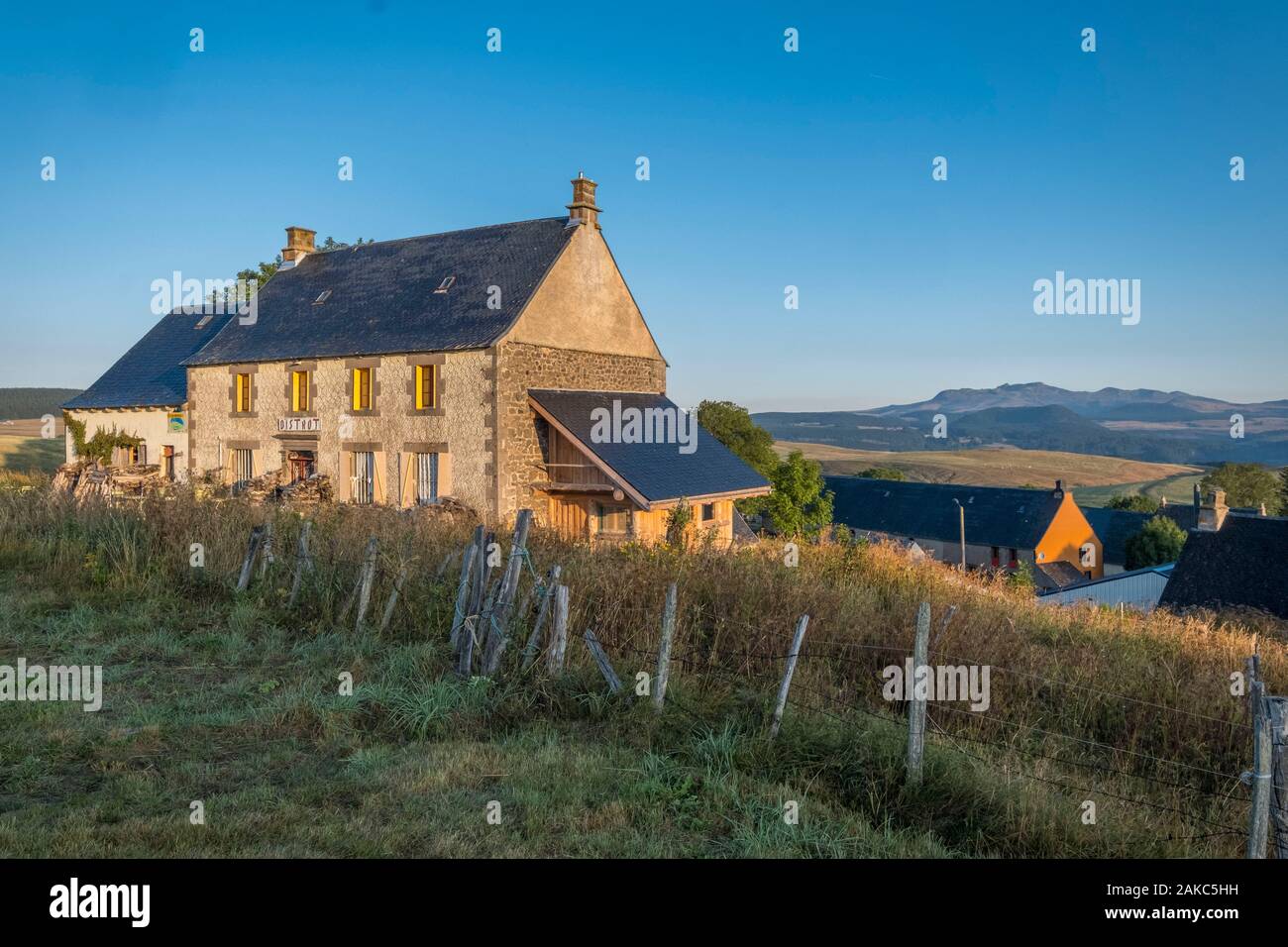 France, Puy de Dome, Compains, hamlet of Brion, Cezallier plateau, Parc naturel régional des Volcans d'Auvergne, Auvergne Volcanoes Regional Nature Park Stock Photo