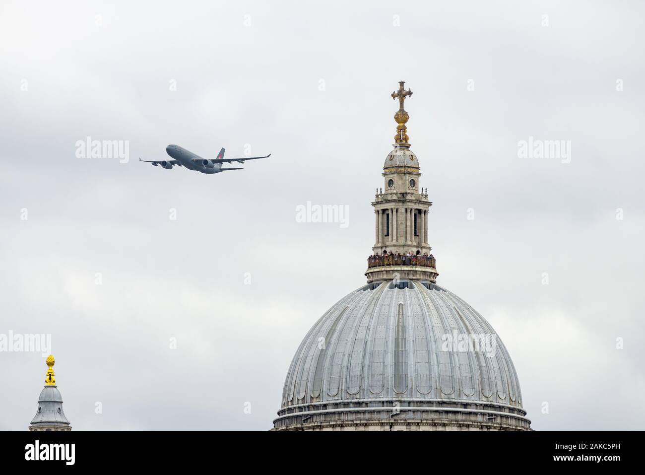 RAF Tristar flying on the RAF 100th anniversary, London, UK Stock Photo