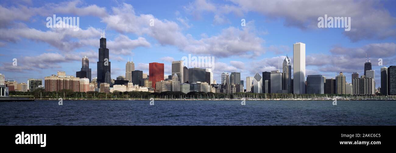 View of city, Chicago, Illinois, USA Stock Photo