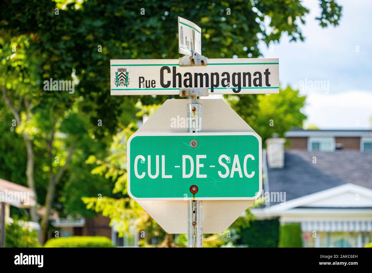 Canada, Quebec province, Levis, street sign Stock Photo - Alamy