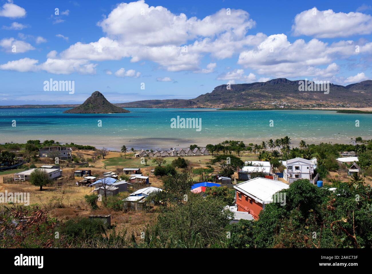 Madagascar, Diego Suarez region, Antsiranana, Diégo-Suarez bay with Sugar Loaf Stock Photo