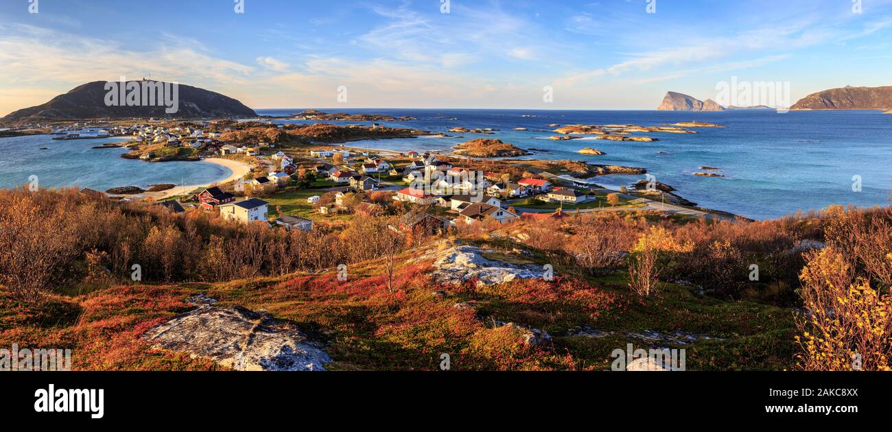 panoramic image, sommaroy island, troms, northern norway, europe Stock Photo