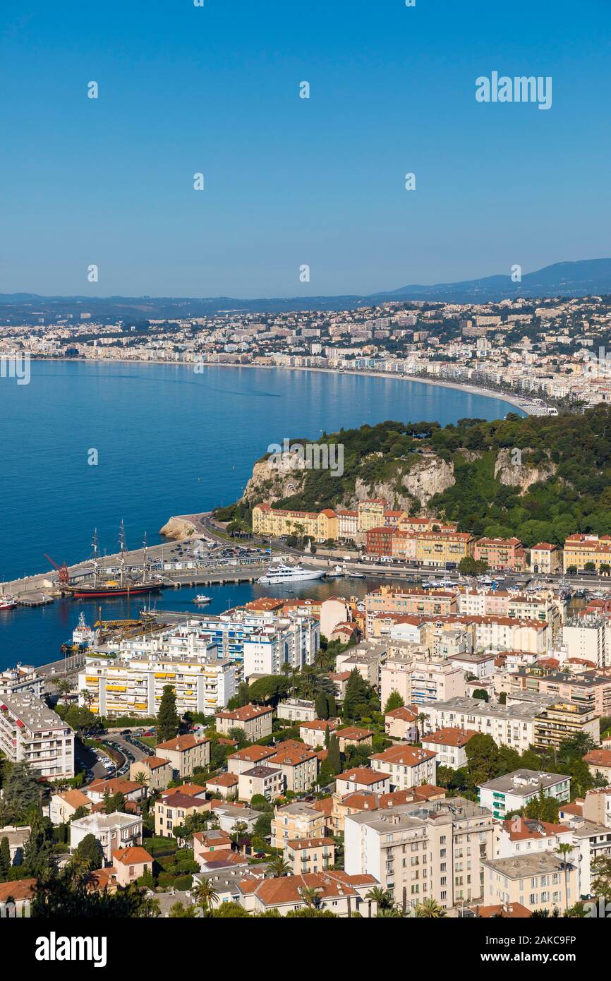 France, Alpes Maritimes, Nice, Baie des Anges, old port or port Lympia Stock Photo