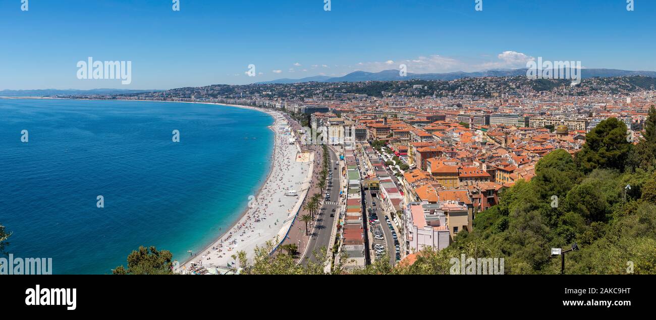 France, Alpes Maritimes, Nice, Baie des Anges, Promenade des Anglais Stock Photo