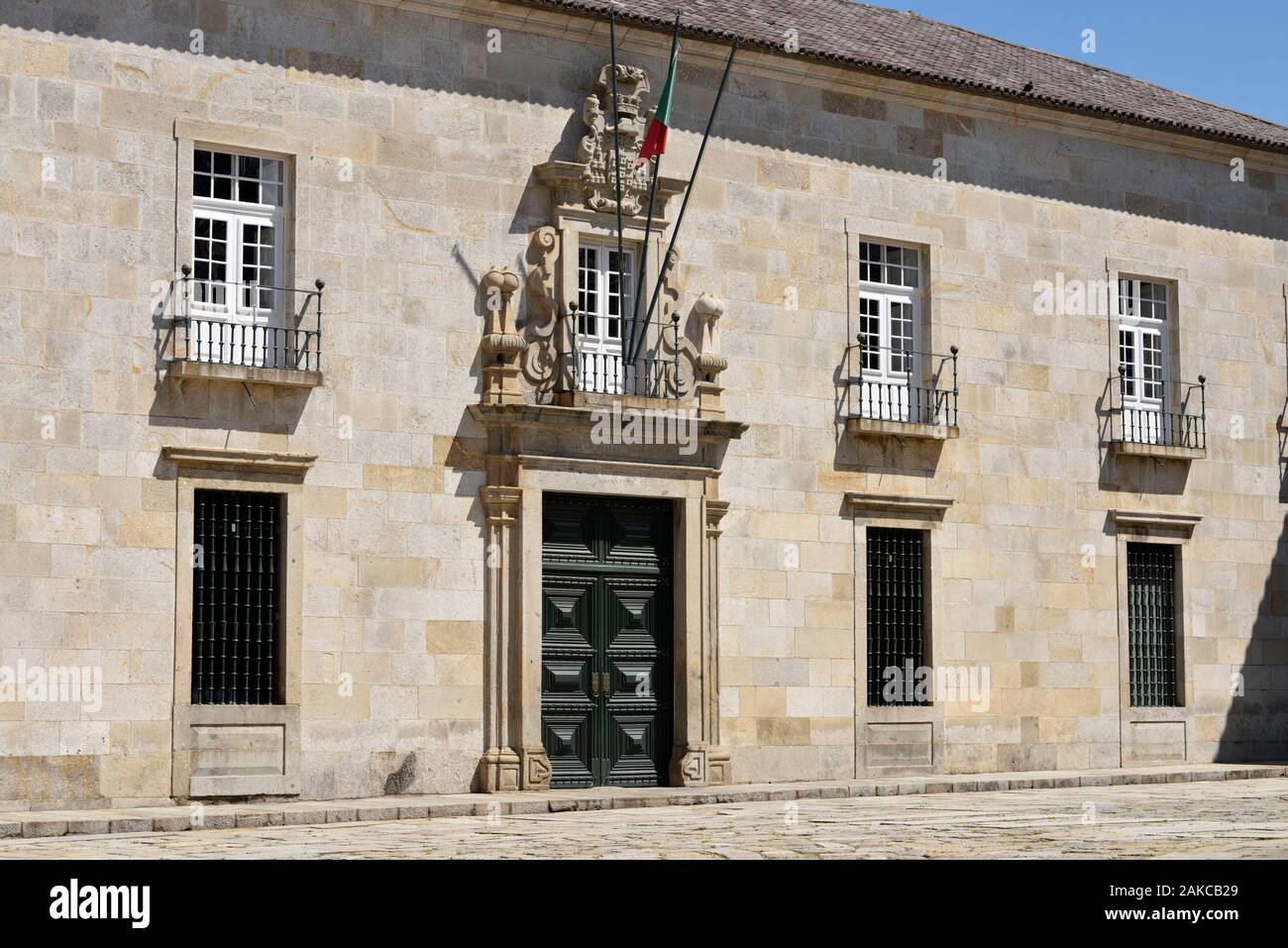 Portugal, Minho Region, Braga, Largo do Paço - Paço Palace, Former headquarters of the Bracarense Republic Stock Photo