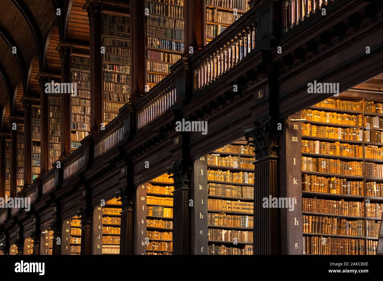 Ireland Dublin Trinity College Library The Long Room Stock Photo Alamy   Ireland Dublin Trinity College Library The Long Room 2AKCBXE 