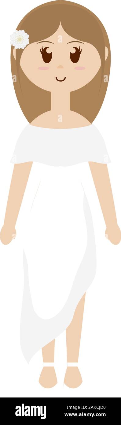 Bride with wedding dress Stock Vector Image & Art - Alamy