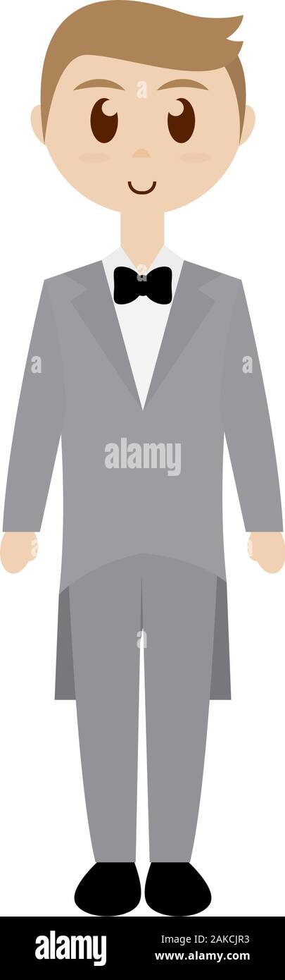 Groom image. Marriage concept Stock Vector