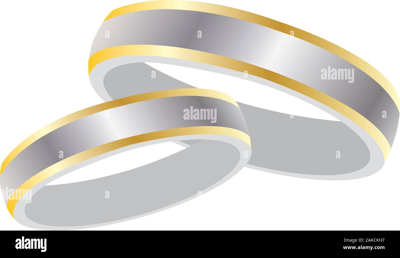 Luxury wedding rings Stock Vector