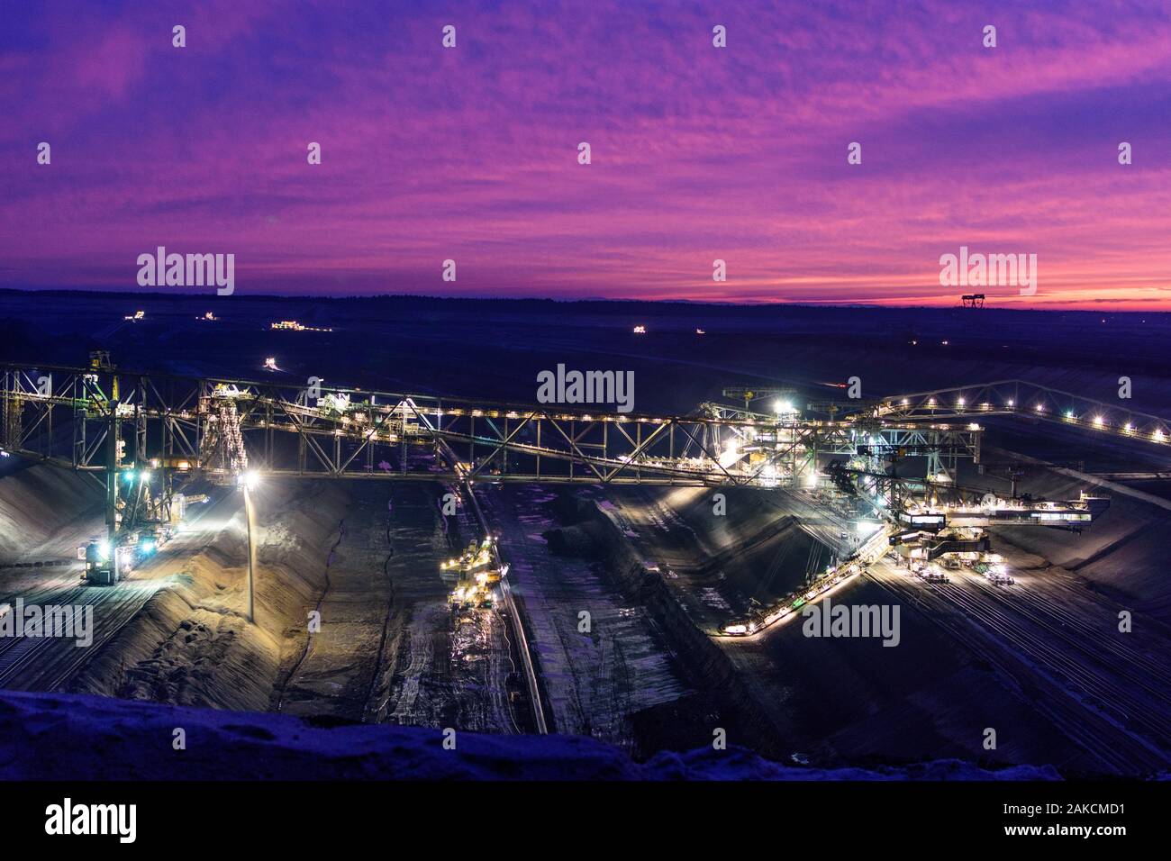Weißwasser/Oberlausitz: lignite opencast mine Nochten, mining equipment in , Sachsen, Saxony, Germany Stock Photo