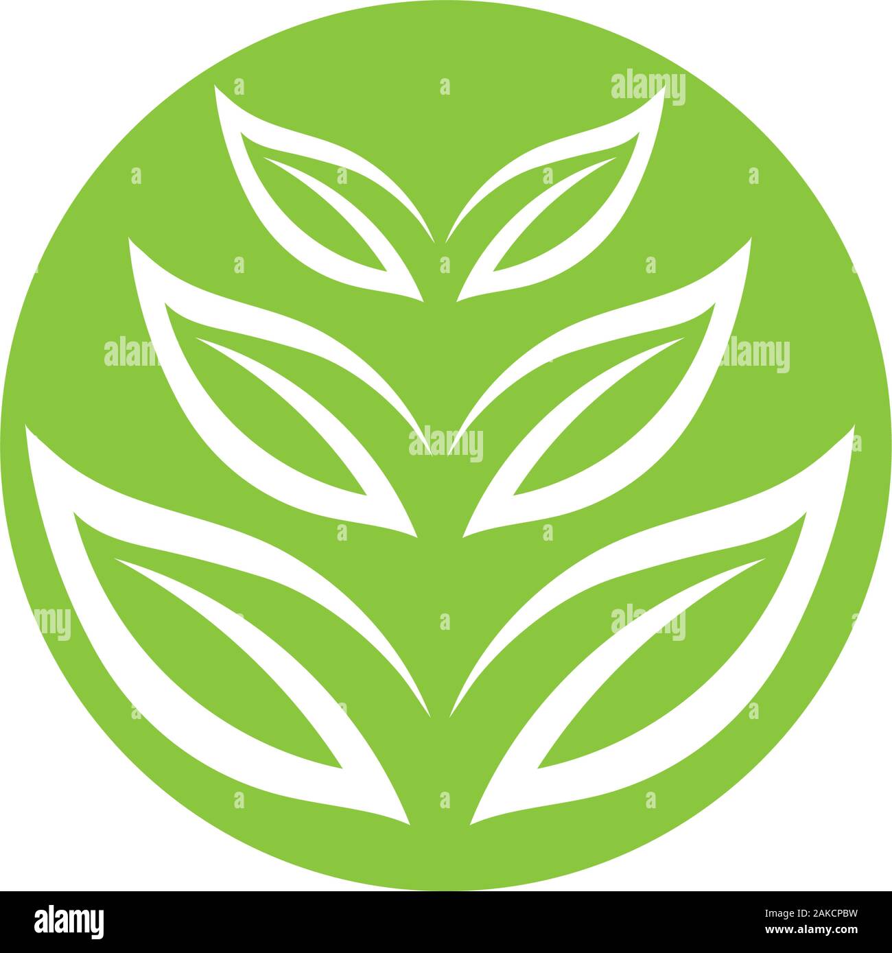 Green leaf ecology nature element vector icon Stock Vector Image & Art ...