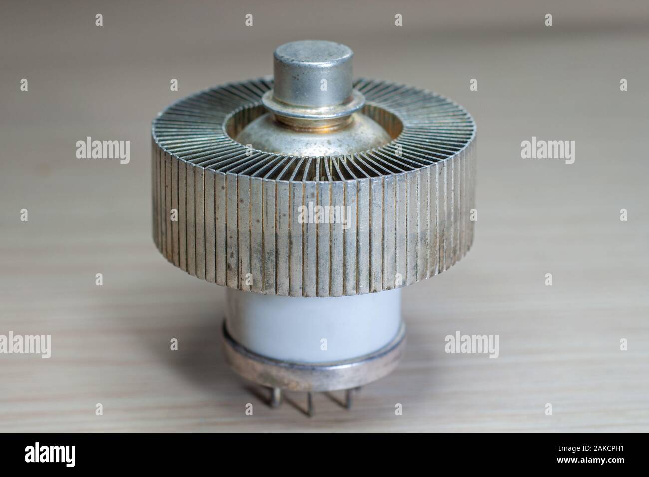 Electronic ceramic valve, with cooling fins around Stock Photo