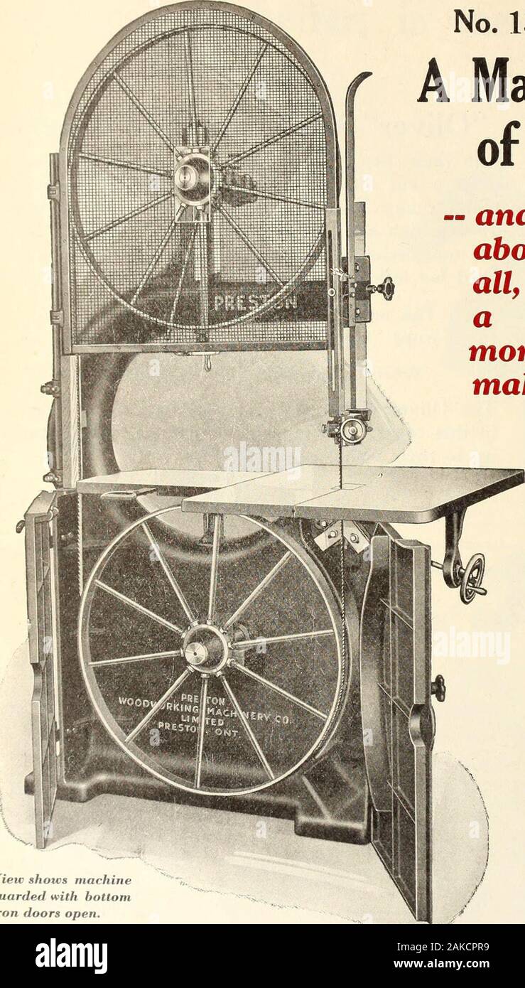 Canadian Wood Products Industries 10 Canadian Woodworker And Furniture Manufacturer Andaboveall A Moneymaker No 132 36 Band Saw A Machine Worthyof Your Plant View Shows Machineguarded With Bottomiron Doors Open If This