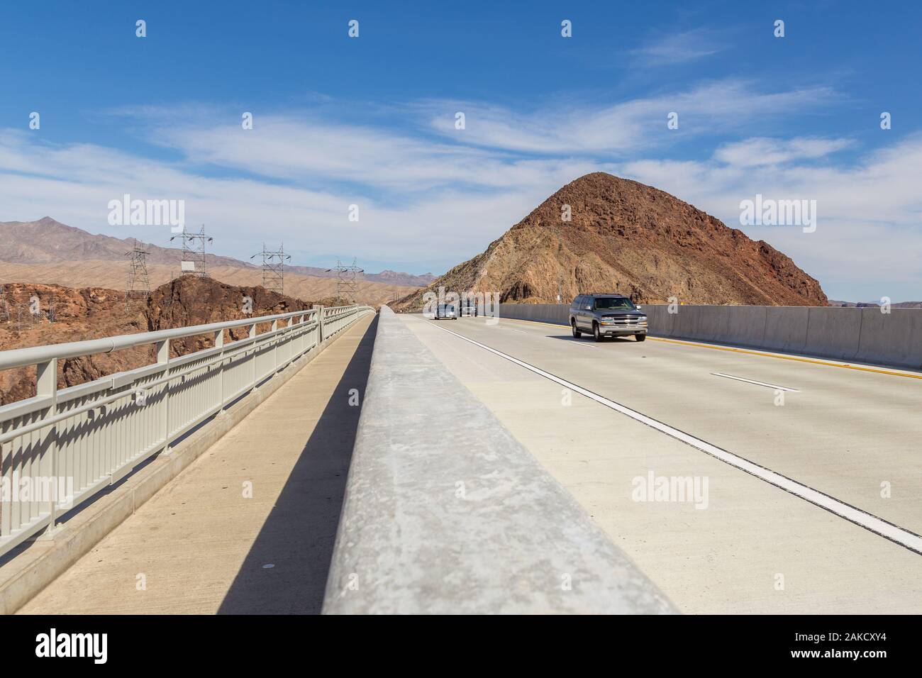 Boulder City, Nevada, USA 01 June 2015 Cars on the highway over