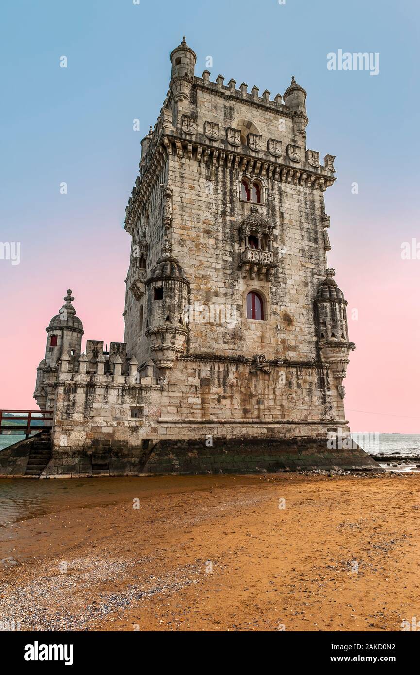 View on Belem tower. Lisbon, Portugal Stock Photo