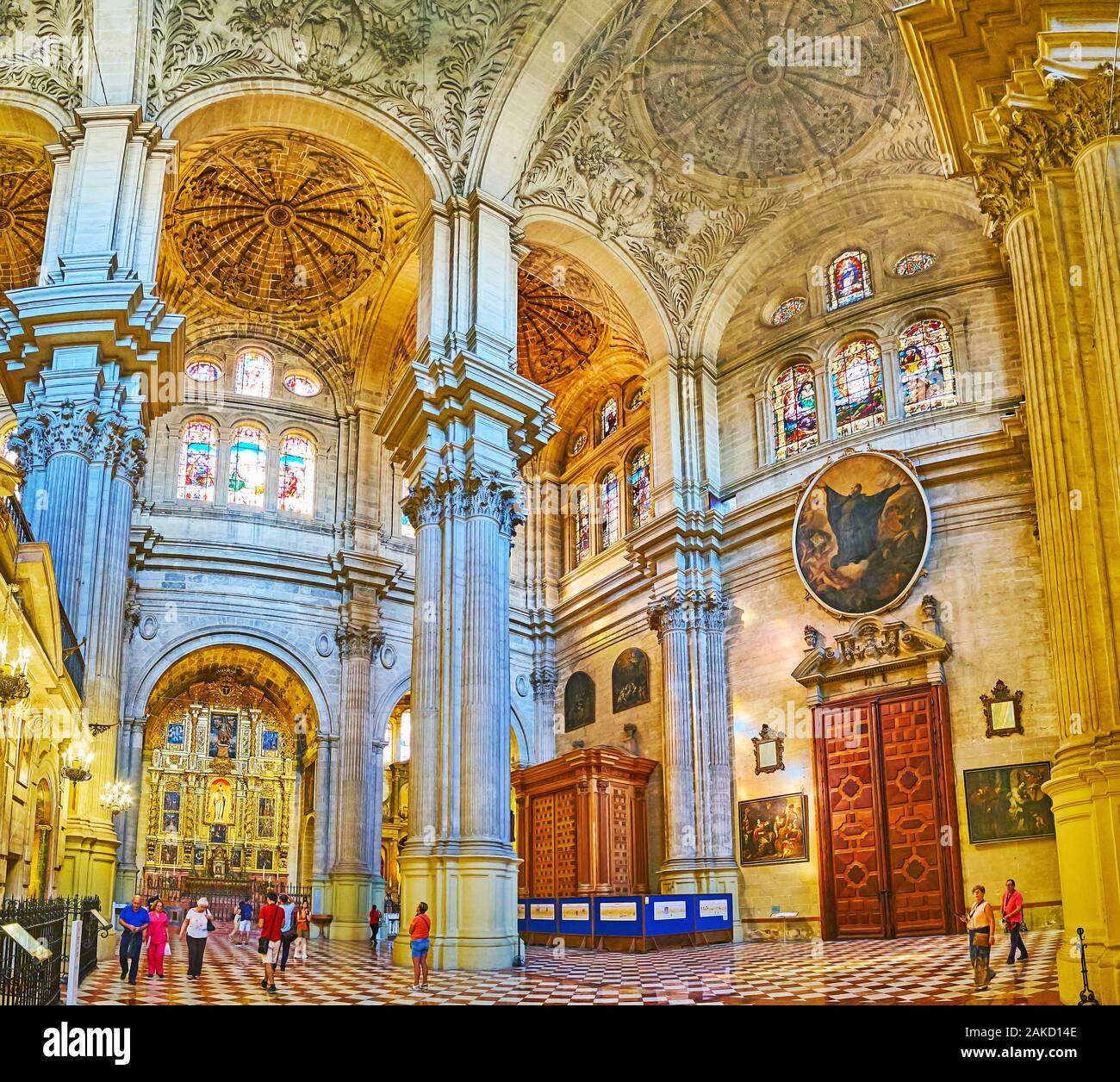 MALAGA, SPAIN SEPTEMBER 26, 2019 Interior of the beautiful