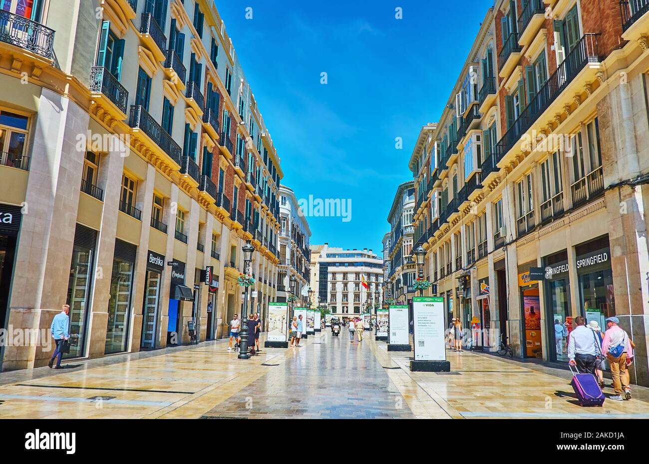 MALAGA, SPAIN SEPTEMBER 26, 2019 Walk Calle Larios the most