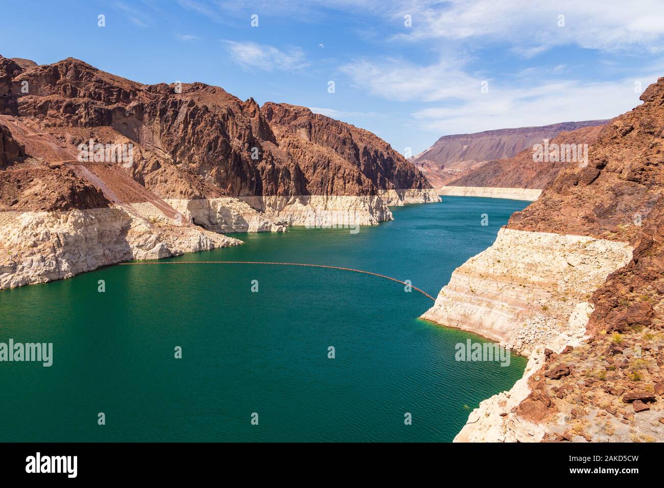 View of the Colorado River below Hoover Dam. High canyon rocks, Nevada, USA Stock Photo Alamy