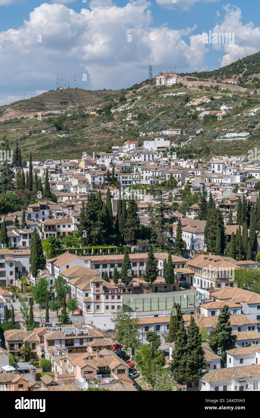 Arabic style architecture, building and art design in Alhambra Stock ...