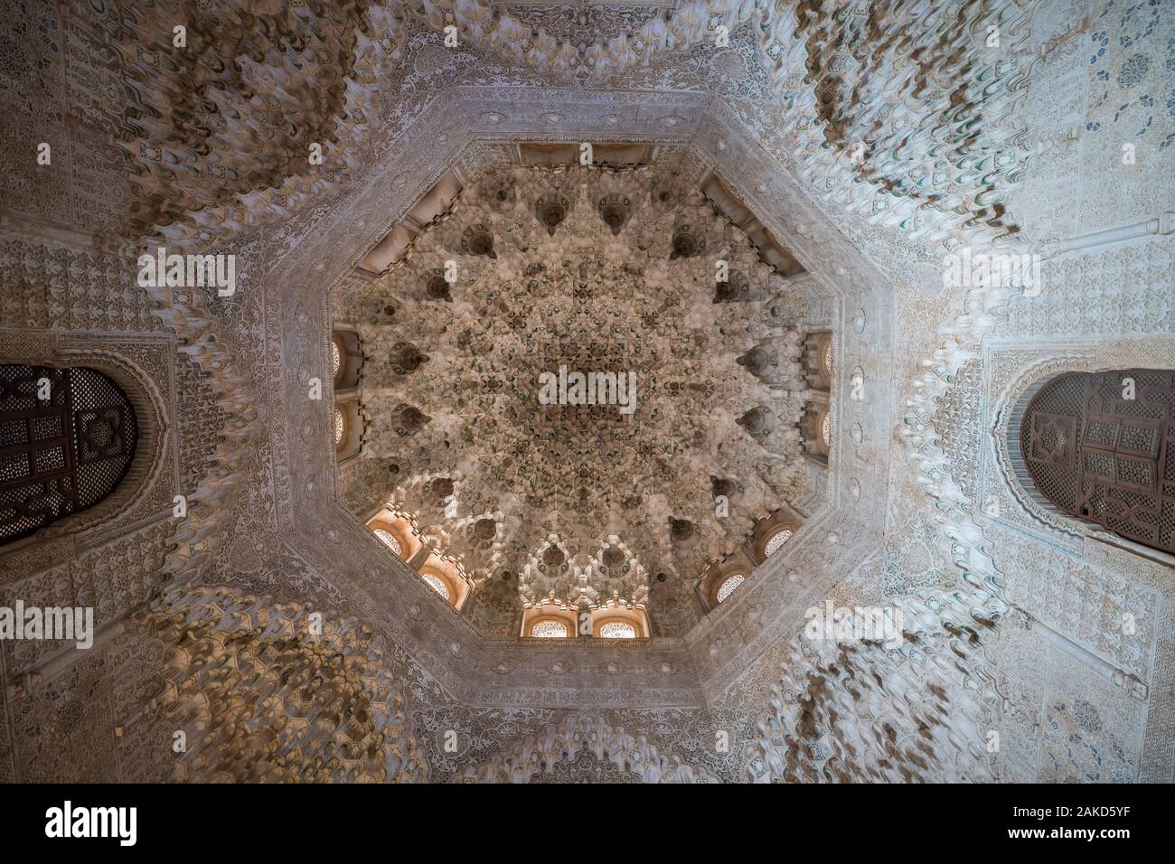 Arabic style architecture, building and art design in Alhambra Stock ...