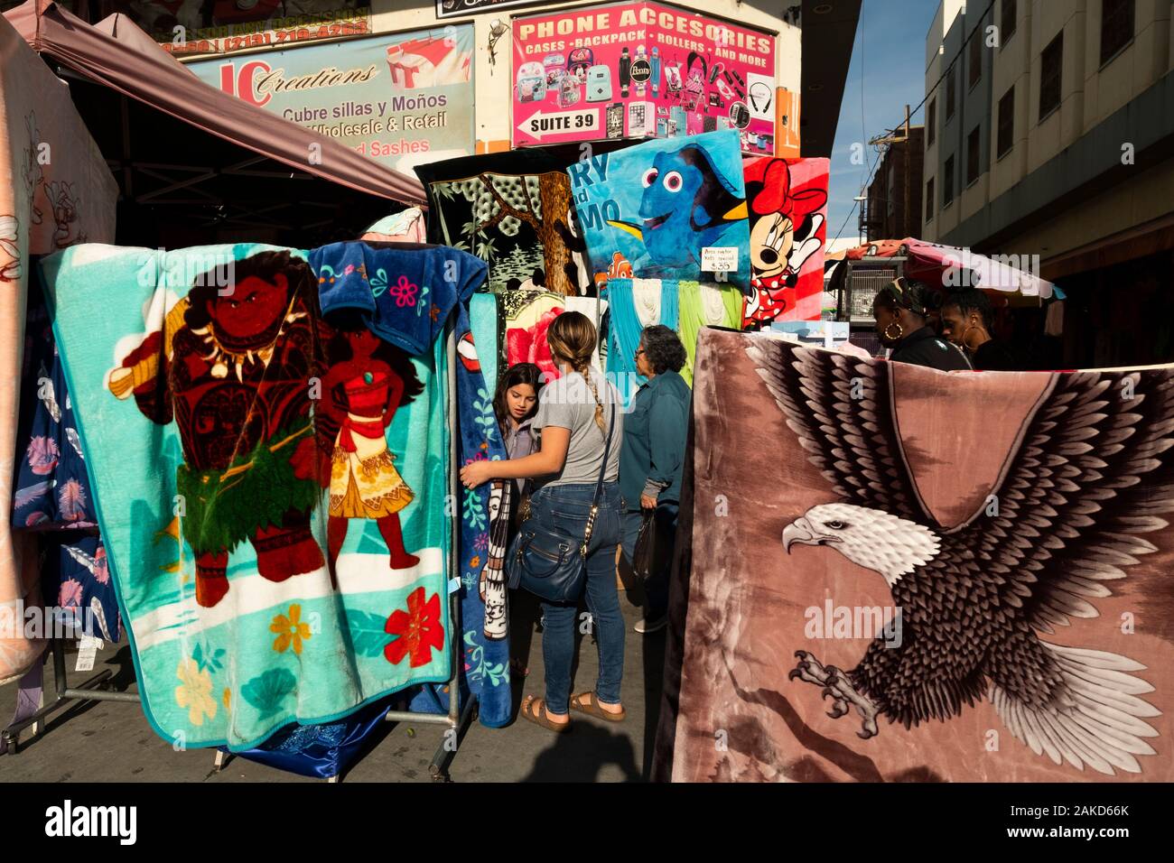 The garment district near Olympic and Maple streets. Downtown Los
